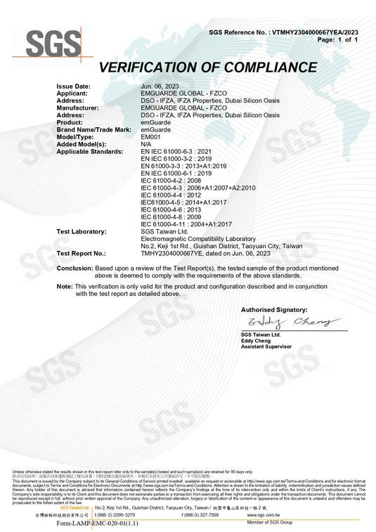 SGS Certified CE Compliance